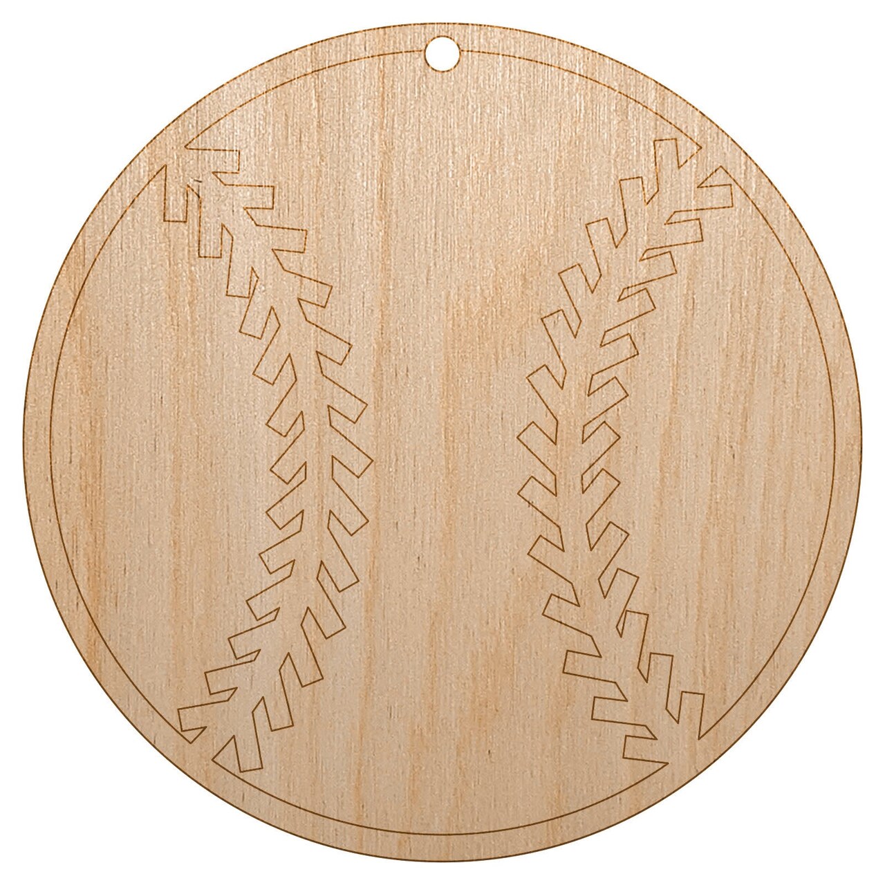 Baseball Softball Unfinished Craft Wood Holiday Christmas Tree DIY Pre-Drilled Ornament